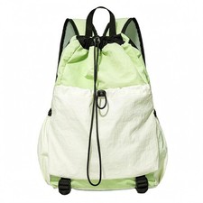 Mesh Drawstring Backpack Adjustable Buckles Drawstring Athletic Bag Top Carry
