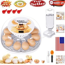 Automatic 12-Egg Incubator with Monitoring  Water Refill