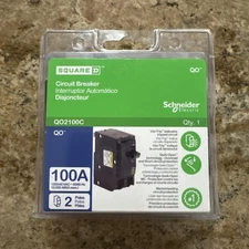 Square D QO2100C Miniature Circuit Breaker - 100 A, 2 Pole, 120/240 VAC