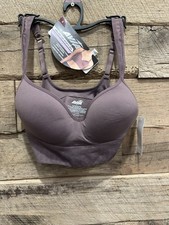Avia Women  s Medium Support Molded Cup Sports Bra Size Small Purple Granite NWT