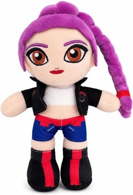 KPOP K-POP Plüschtier KOREANISCHE SÄNGERIN IDOL Haare lila Zopf RUMI 20cm