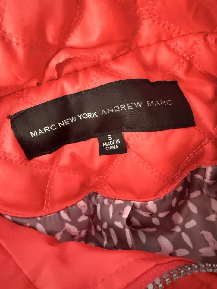 Quilted Puff Jacket Small S Coral by Andrew Marc, Women's Winter Marc New York - Image 4 of 4