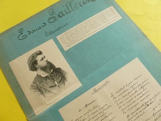 Edouard PAILLERON (1834 1899) Dramaturge Poète ACADEMIE Francaise 2x AUTOGRAPH