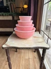 Pyrex Flamingo Pink Nesting Mixing Bowls Set Of 4 (401,402,403,404)