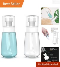 Lightweight Refillable Spray Bottles - 2oz Pack of 2, Leak Proof Design
