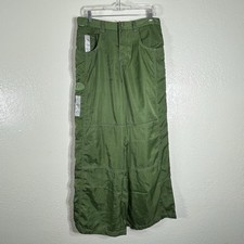 Kik Girl Crack The Code Rare Nylon Green Vintage Raver Pants Women s Sz 7
