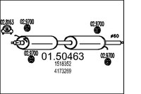 MTS MittelschalldäMpfer 01.50463 FüR Ford Transit Bus Tourneo F_E_ F_F_ F_G_