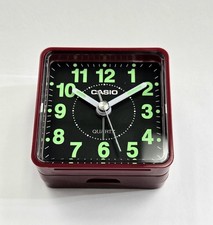 Travel  Alarm Clock Classic Casio TQ140 Small TQ140-4 Red New w/ box