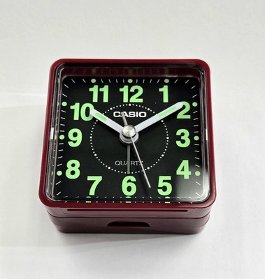Travel  Alarm Clock Classic Casio TQ140 Small TQ140-4 Red New w/ box