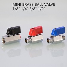 Mini Brass Ball Valve Bsp Male/Female Thread Air Compressor 1/8" 1/4" 3/8" 1/2"