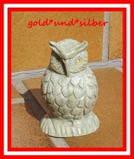 schwere EULE Uhu KAUZ Deko FIGUR aus SPECKSTEIN Kunsthandwerk NATURSTEIN ca.204g