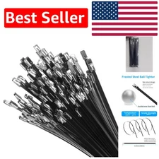 200 Pack 11.8 inch Heavy Duty Stainless Steel Zip Ties - 300lbs Strength