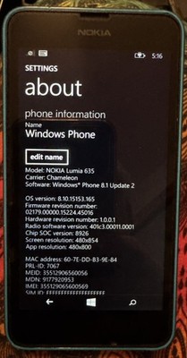 Nokia Lumia 635 RM-1078 8GB Blue (Sprint) Fast Ship Very Good Used