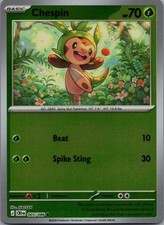 Chespin 005/086 C Chaos Rising Pokemon Reverse Holo Near Mint