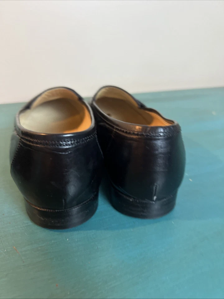 Mocasines Manolo Blahnik Perry de cuero de becerro negro talla 40,5 UE 10 EE. UU. Italia Foto 4 de 4