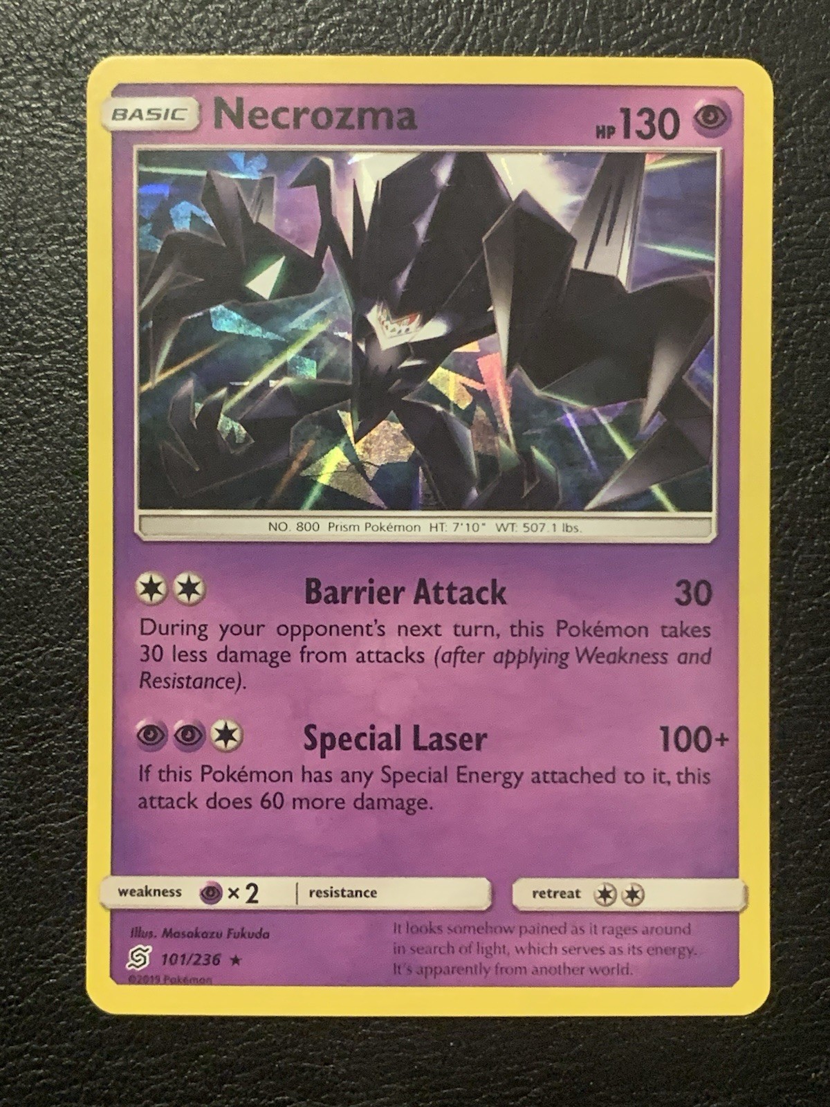 Necrozma 101/236 Rare Pokémon SM Unified Minds *Cracked Ice* LP