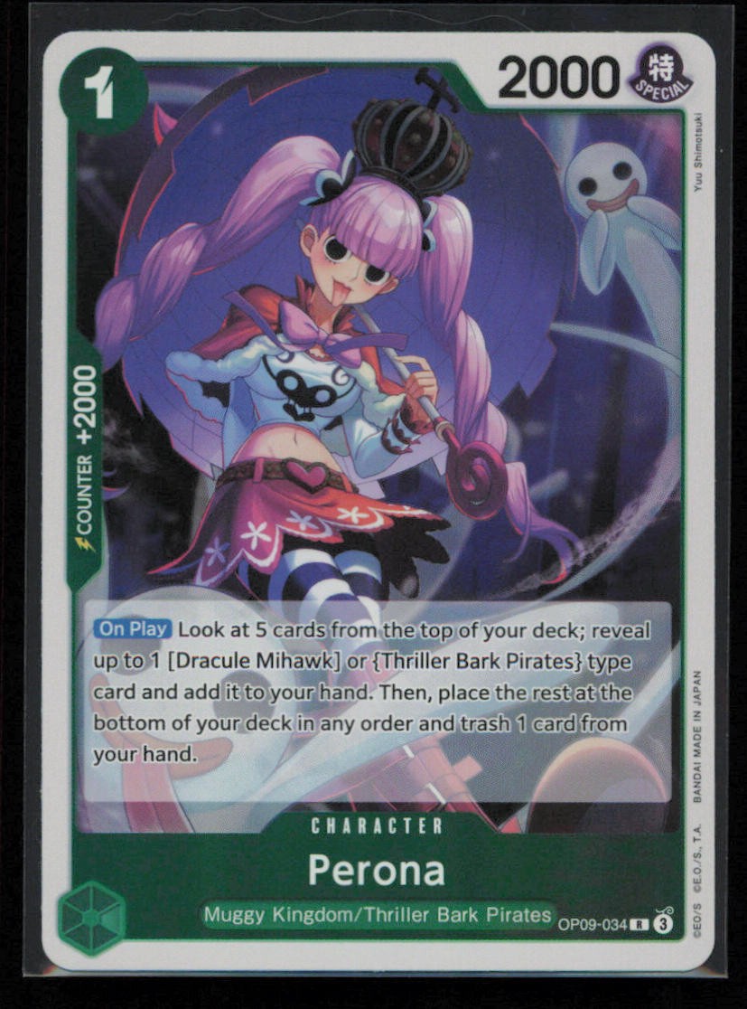 Perona OP09-034 One Piece Emperors in the New World Rare Near Mint