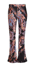 Chloe Paisley Print Silk Cropped Trousers