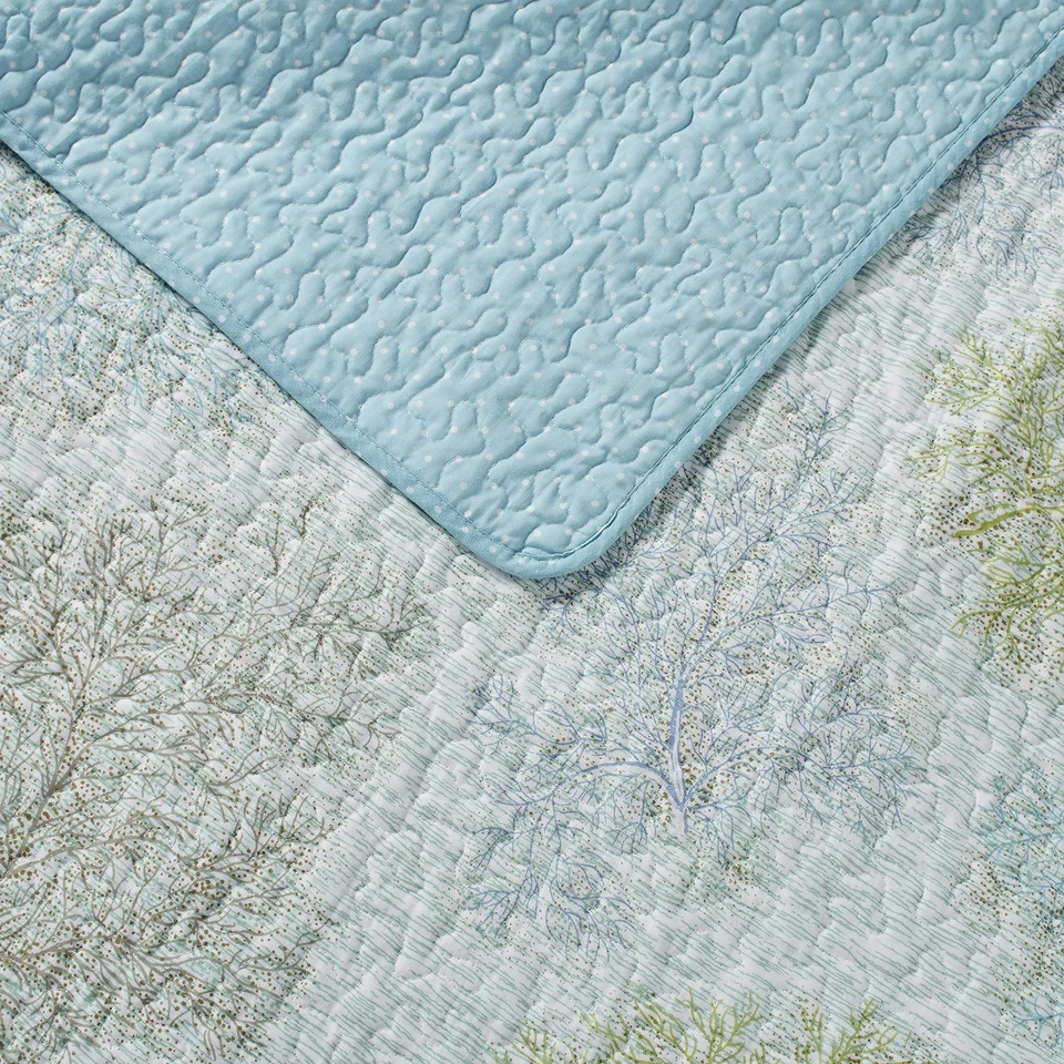 Home Saltwater Collection Quilt Set-100% Cotton, Reversible, All Season Beddi... - Image 3 of 4