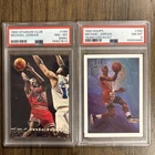 Michael Jordan PSA Graded Card Lot 1990 Hoops #358 1993 Stadium Club #169 PSA 8
