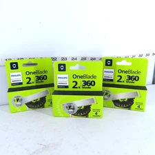 LOT OF 3 - PHILIPS OneBlade 360 Replacement Blade X2 - QP420/80 (TOTAL 6 COUNT)