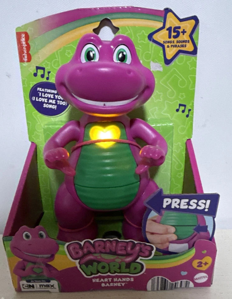 Barney’s World Heart Hands Barney Figure Talking Music & Lights NEW - Image 3 of 3