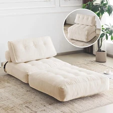 Twin Size Folding Sofa Bed, 3 in 1 Convertible Sleeper Chair, Modern Single S...