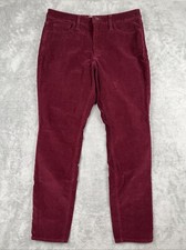 Universal Thread Corduroy Pants Women  s 12 /31R Maroon Wine Red High Rise Skinny