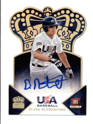 BLAKE RUTHERFORD 2015 PANINI USA BASEBALL BOX SET DIE-CUT GOLD AUTO ...