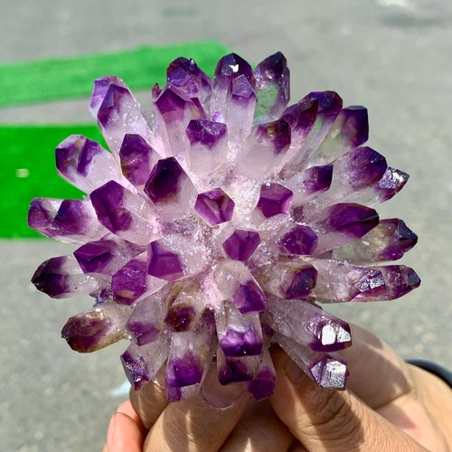 355G New Find purple PhantomQuartz Crystal Cluster MineralSpecimen - 第 19/24 張圖片