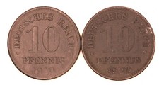 10 Pfennig  1920 und 1922 ,  ss-vz