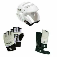 Taekwondo Sparring Gear Set Helmet Fist Foot Guards Package Karate Tkd Pads New