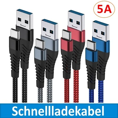 RAWAI Schnellladekabel USB Typ C Datenkabel Lade Kabel für Samsung Huawei Xiaomi Handy