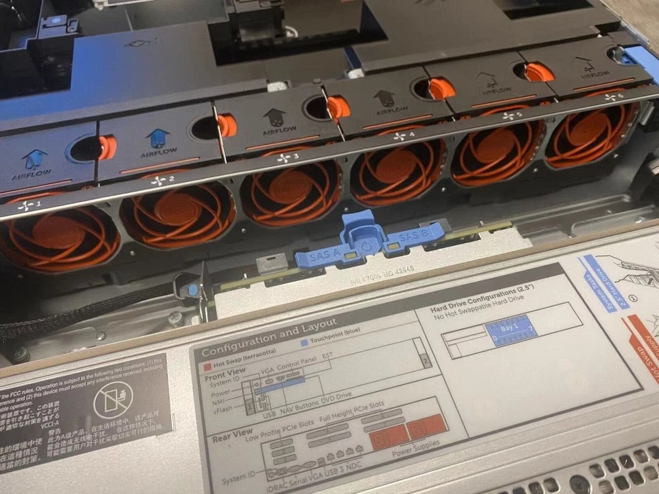 Dell Precision Rack 7910 server 8 bay 2.5 Barebone Chassis w/ Fans Cables FJDV7 - Image 3 of 4