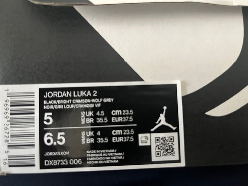 Air Jordan Nike Luka 2 AJ4 Cement Black Infrared Sneakers Shoes Mens Boys 5 NEW - Picture 7 of 7