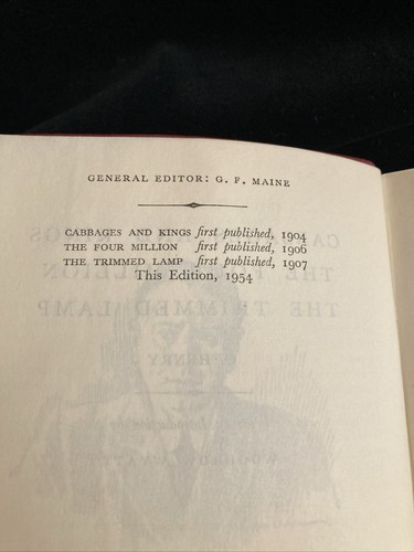 O. Henry Cabbages And Kings-The Four Million-The Trimmed Lamp 1954 Burgundy L/B - Picture 11 of 15