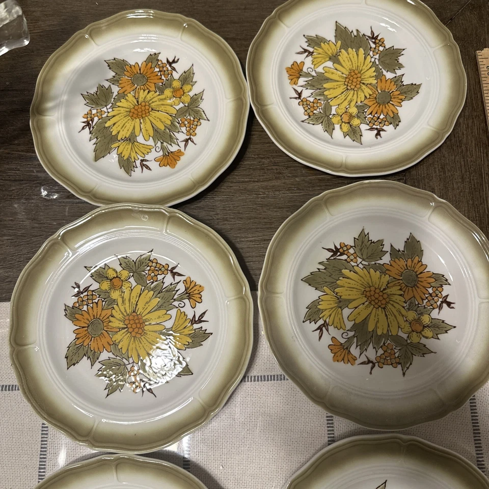 "Juego de 8 placas vintage de piedra Mikasa Terra SALEM 8"" 7146 Japón" Foto 3 de 4