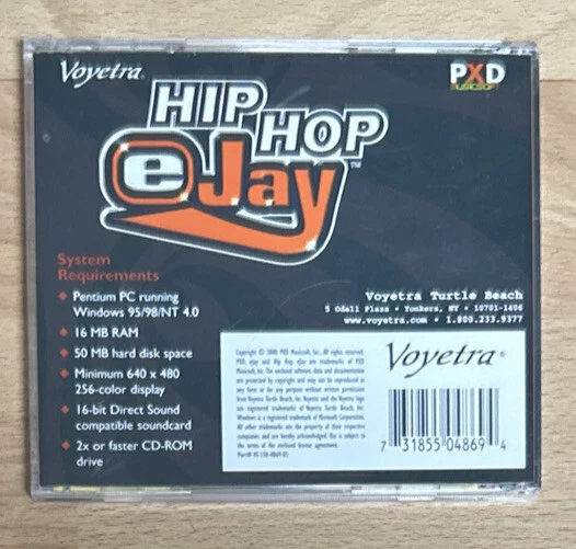 Hip Hop eJay The Future Of Music CD-ROM For Pentium PC WIN 95/98/NT 4.0 (Used) - Image 4 of 4