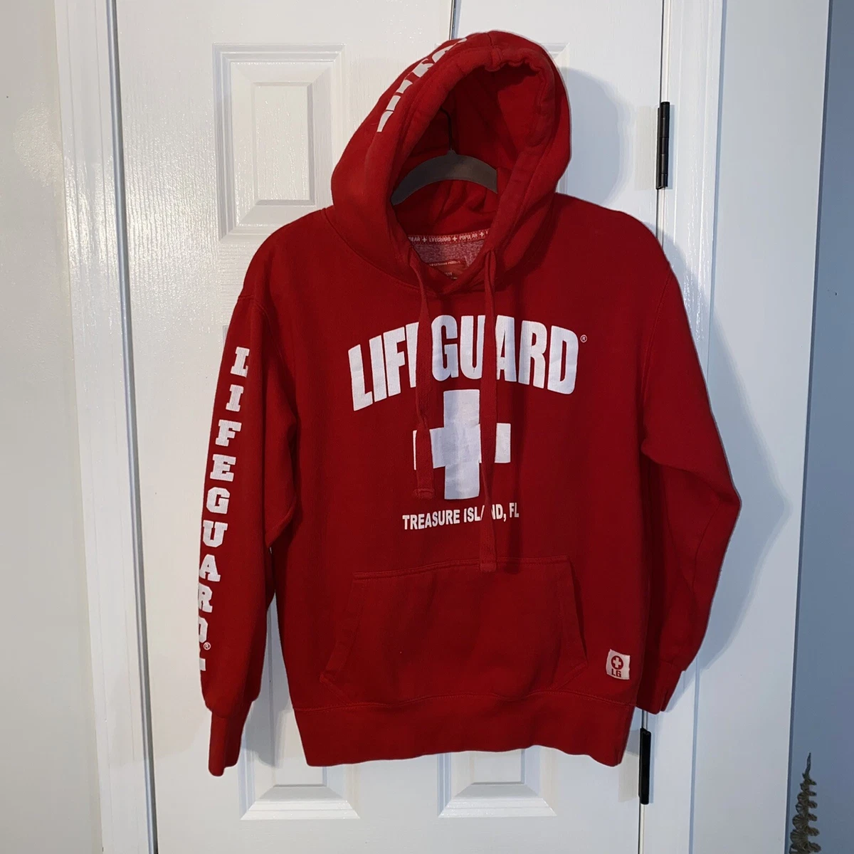 Lifeguard Hoodie Mens Small S Long Sleeve Pullover Sweatshirt