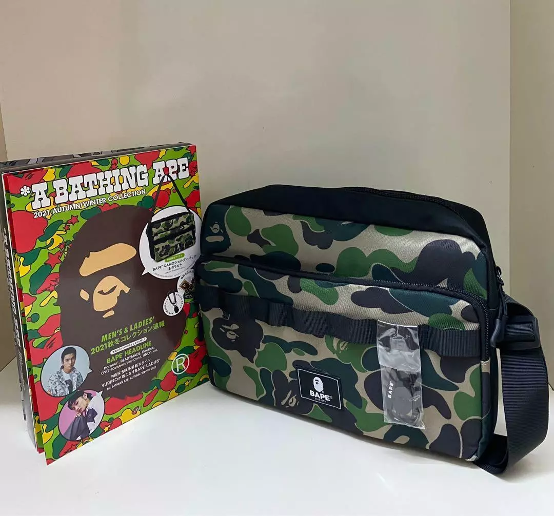 A Bathing Ape(R) 2021 SUMMER COLLECTION BAPE Backpack Camouflage BAPE  e-MOOK Bag