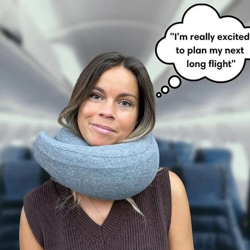 Travel Neck Pillow Memory Foam Portable Soft U Shaped Pillow Neck Head Support - Picture 5 of 17