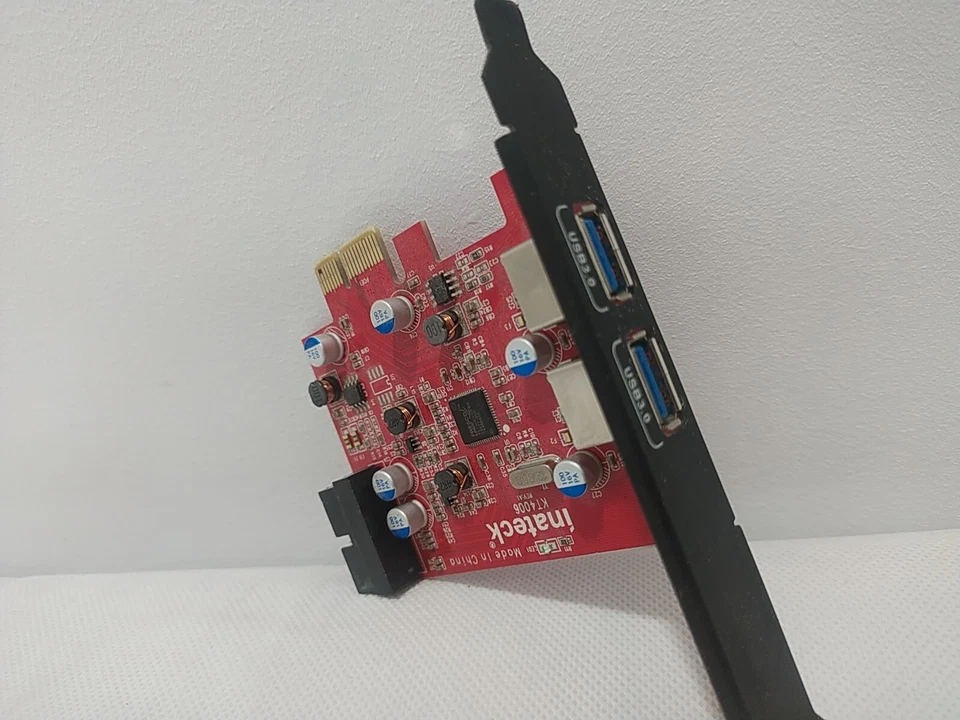 Tarjeta Inateck KT4006 2-Port USB 3.0 + 19-pin USB 3.0 intern Controller PCI-E - Imagen 2 de 2