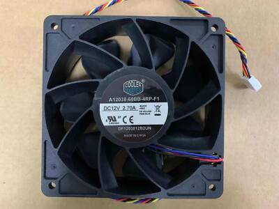 1pcs CoolerMaster A12038-60BB-4RP-F1 12V 2.70A 12038 Ant S9 T9 Fan 4pin