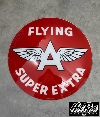 FLYING ''A'' Super Extra Reproduction 13.5'' Gas Pump Globe Face / Lens