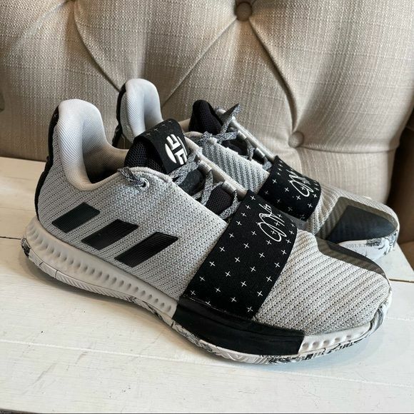 Adidas James Harden Basketball Shoes Gray Black White Mens Size 6.5 s-l400.jpg main image 3