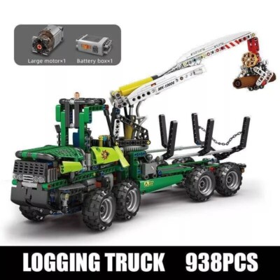 Mould King 19006 Druckluft Forstmaschine LKW Steine Modell Spielzeug