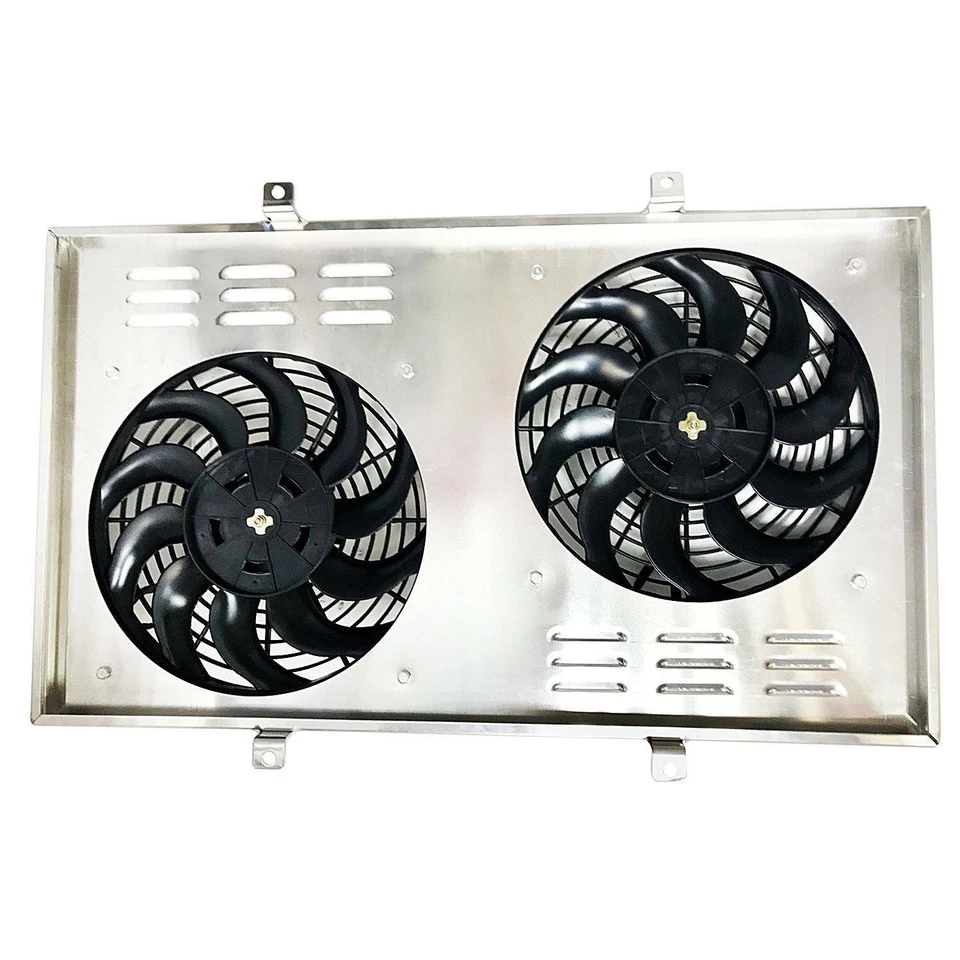 Aluminum Shroud+Electric Fan Fits 1969-1973 71 Ford Mustang/Pinto Mercury Cougar Foto 3 de 4