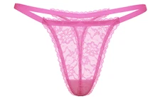 Victoria's Secret Sexy Thong String Lacie Skimpy Strappy Pink Peony S M L XL XXL