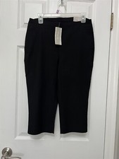 NWT Chico's Size 0.5 S 6 x 17" So Slimming Brigitte Black Slim Capri Pants