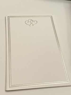 Wedding Invitation Cards Two Hearts Silver Foiled Printable Thank You Cards Kit